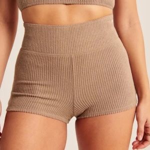 Abercrombie and Fitch Cozy Ribbed Lounge Shorts